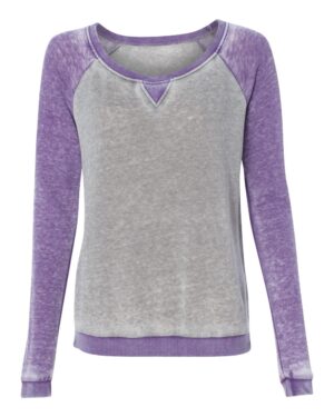 J. America Women’s Zen Fleece Raglan Sweatshirt - Image 4
