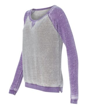 J. America Women’s Zen Fleece Raglan Sweatshirt - Image 5