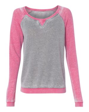 J. America Women’s Zen Fleece Raglan Sweatshirt - Image 7