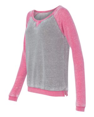J. America Women’s Zen Fleece Raglan Sweatshirt - Image 8