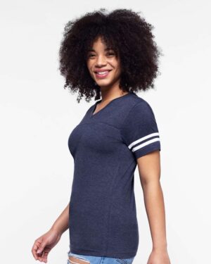 LAT Women's Football V-Neck Fine Jersey Tee - Image 49
