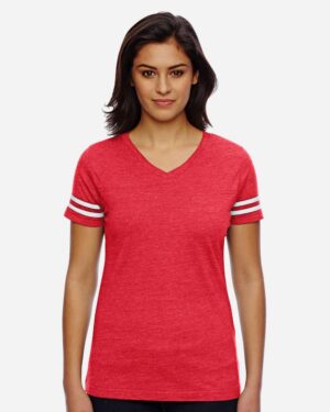 LAT Women's Football V-Neck Fine Jersey Tee - Image 31