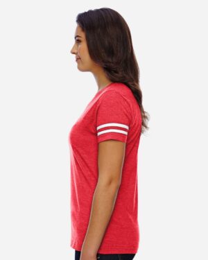 LAT Women's Football V-Neck Fine Jersey Tee - Image 32