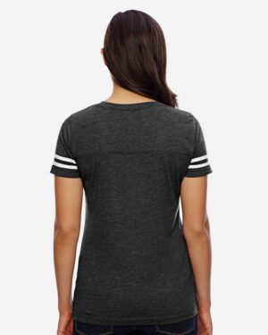 LAT Women's Football V-Neck Fine Jersey Tee - Image 45
