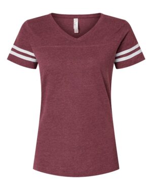 LAT Women's Football V-Neck Fine Jersey Tee - Image 7