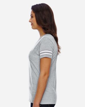 LAT Women's Football V-Neck Fine Jersey Tee - Image 20