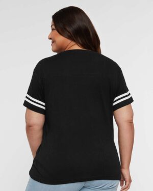 LAT Women's Football V-Neck Fine Jersey Tee - Image 6