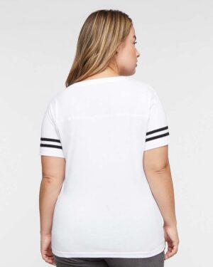 LAT Women's Football V-Neck Fine Jersey Tee - Image 55