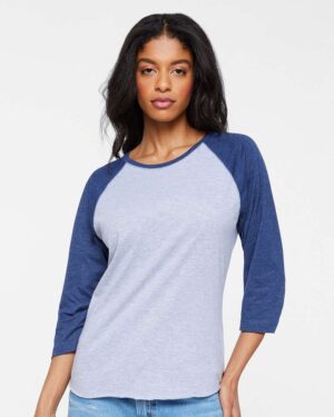 LAT Women's Baseball Fine Jersey Three-Quarter Sleeve Tee - Image 24