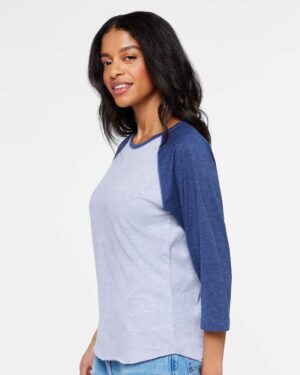 LAT Women's Baseball Fine Jersey Three-Quarter Sleeve Tee - Image 25