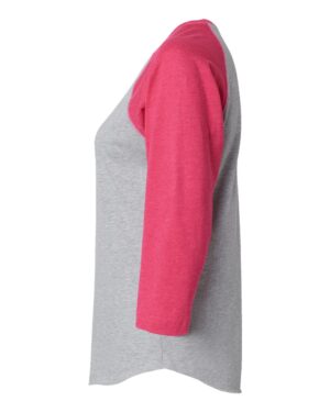 LAT Women's Baseball Fine Jersey Three-Quarter Sleeve Tee - Image 8