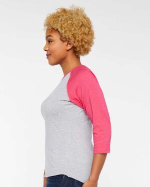 LAT Women's Baseball Fine Jersey Three-Quarter Sleeve Tee - Image 10
