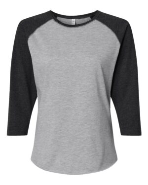 LAT Women's Baseball Fine Jersey Three-Quarter Sleeve Tee - Image 21