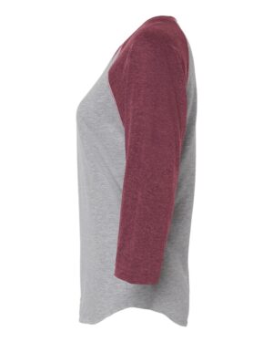 LAT Women's Baseball Fine Jersey Three-Quarter Sleeve Tee - Image 5