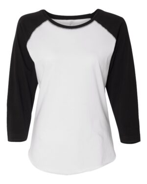 LAT Women's Baseball Fine Jersey Three-Quarter Sleeve Tee - Image 36