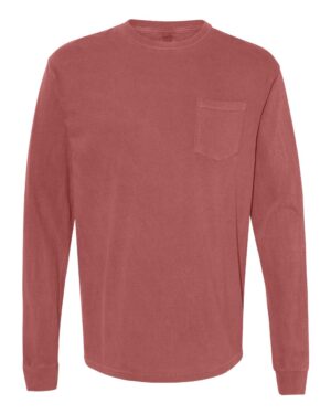 Comfort Colors Unisex Garment-Dyed Heavyweight Long Sleeve Pocket T-Shirt - Image 13