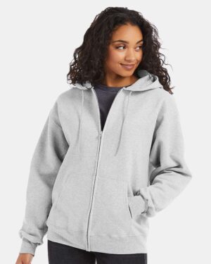 Hanes Unisex Ultimate Cotton® Full-Zip Hooded Sweatshirt - Image 4