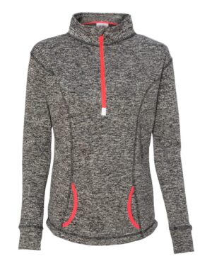 J. America Women's Cosmic Fleece Quarter-Zip Pullover - Image 7