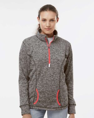 J. America Women's Cosmic Fleece Quarter-Zip Pullover - Image 10