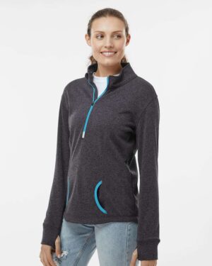 J. America Women's Cosmic Fleece Quarter-Zip Pullover - Image 36