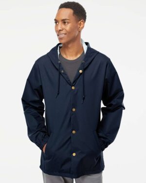 Independent Trading Co. Men's Water-Resistant Hooded Windbreaker - Image 22