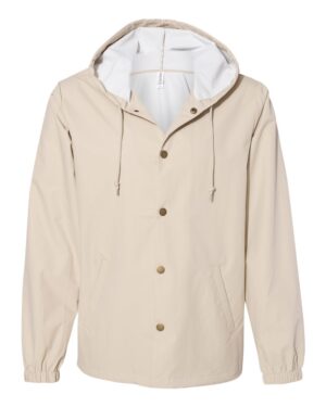 Independent Trading Co. Men's Water-Resistant Hooded Windbreaker - Image 13