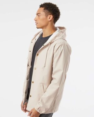 Independent Trading Co. Men's Water-Resistant Hooded Windbreaker - Image 17