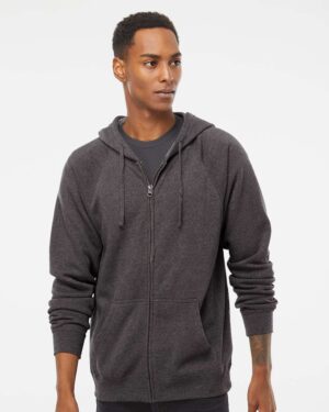 Independent Trading Co. Unisex Special Blend Raglan Full-Zip Hooded Sweatshirt - Image 10