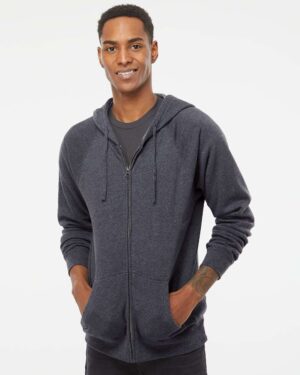 Independent Trading Co. Unisex Special Blend Raglan Full-Zip Hooded Sweatshirt - Image 28