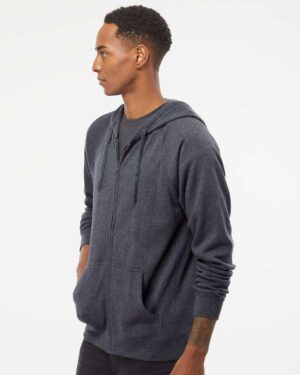 Independent Trading Co. Unisex Special Blend Raglan Full-Zip Hooded Sweatshirt - Image 29