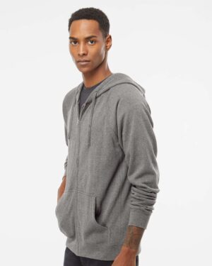 Independent Trading Co. Unisex Special Blend Raglan Full-Zip Hooded Sweatshirt - Image 38