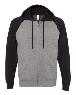 Independent Trading Co. Unisex Special Blend Raglan Full-Zip Hooded Sweatshirt - Image 40