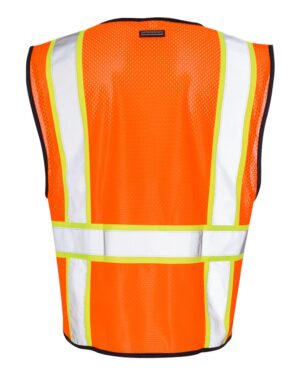 Kishigo Unisex Economy Contrasting Vest with Zippered Front - Image 6