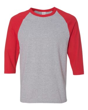 Gildan Unisex Heavy Cotton™ Raglan Three-Quarter Sleeve T-Shirt - Image 7