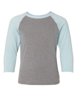 Next Level Youth CVC Three-Quarter Sleeve Raglan T-Shirt - Image 7