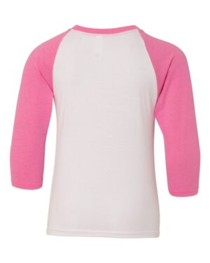 Next Level Youth CVC Three-Quarter Sleeve Raglan T-Shirt - Image 5