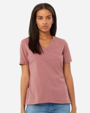 BELLA + CANVAS Women's Relaxed Heather CVC V-Neck Tee - Image 19
