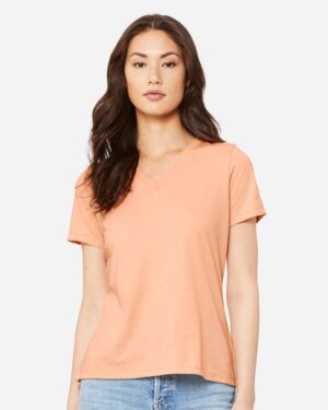 BELLA + CANVAS Women's Relaxed Heather CVC V-Neck Tee - Image 34