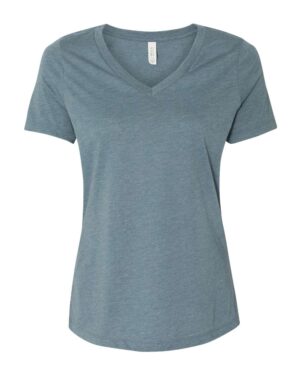 BELLA + CANVAS Women's Relaxed Heather CVC V-Neck Tee - Image 43