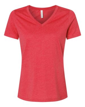 BELLA + CANVAS Women's Relaxed Heather CVC V-Neck Tee - Image 37