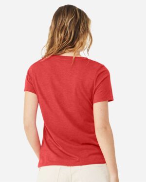 BELLA + CANVAS Women's Relaxed Heather CVC V-Neck Tee - Image 42