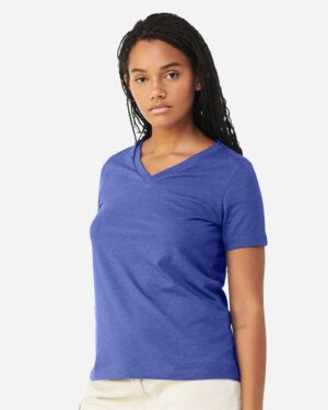 BELLA + CANVAS Women's Relaxed Heather CVC V-Neck Tee - Image 50