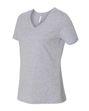 BELLA + CANVAS Women's Relaxed Heather CVC V-Neck Tee - Image 3