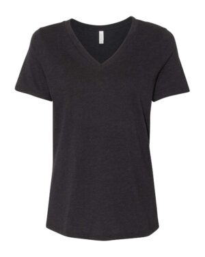 BELLA + CANVAS Women's Relaxed Heather CVC V-Neck Tee - Image 4