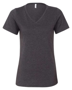 BELLA + CANVAS Women's Relaxed Heather CVC V-Neck Tee - Image 7