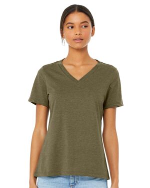 BELLA + CANVAS Women's Relaxed Heather CVC V-Neck Tee - Image 28