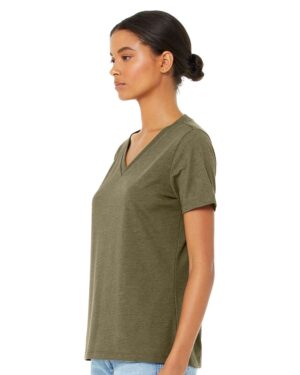 BELLA + CANVAS Women's Relaxed Heather CVC V-Neck Tee - Image 29
