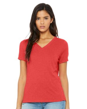 BELLA + CANVAS Women's Relaxed Triblend V-Neck Tee - Image 25