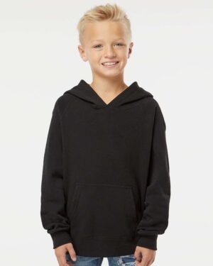 Independent Trading Co. Youth Lightweight Special Blend Raglan Hooded Sweatshirt - Image 4