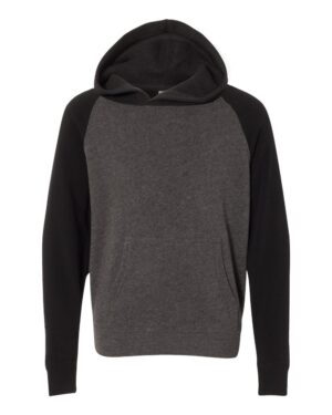 Independent Trading Co. Youth Lightweight Special Blend Raglan Hooded Sweatshirt - Image 7